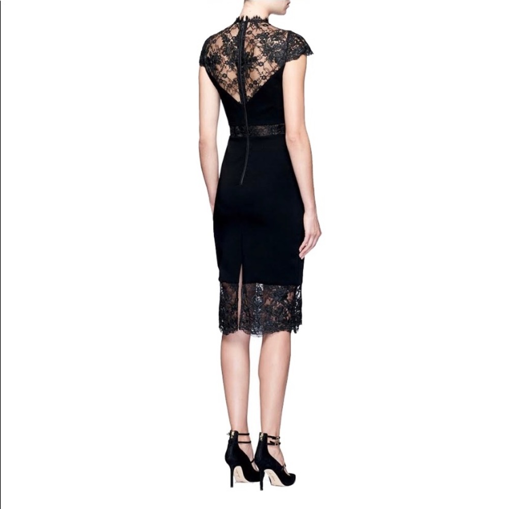 Alice & Olivia Kim Mock Neck Lace Dress - NEW